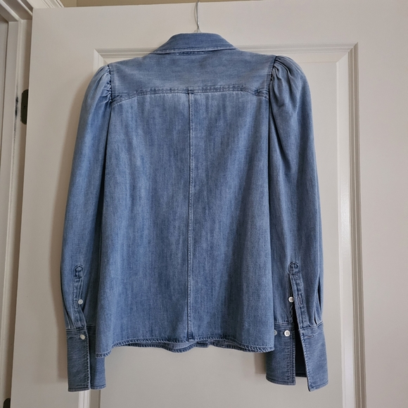 Frame Denim - Puff sleeve denim Voluminous top Size Medium. Excellent condition - Picture 3 of 10